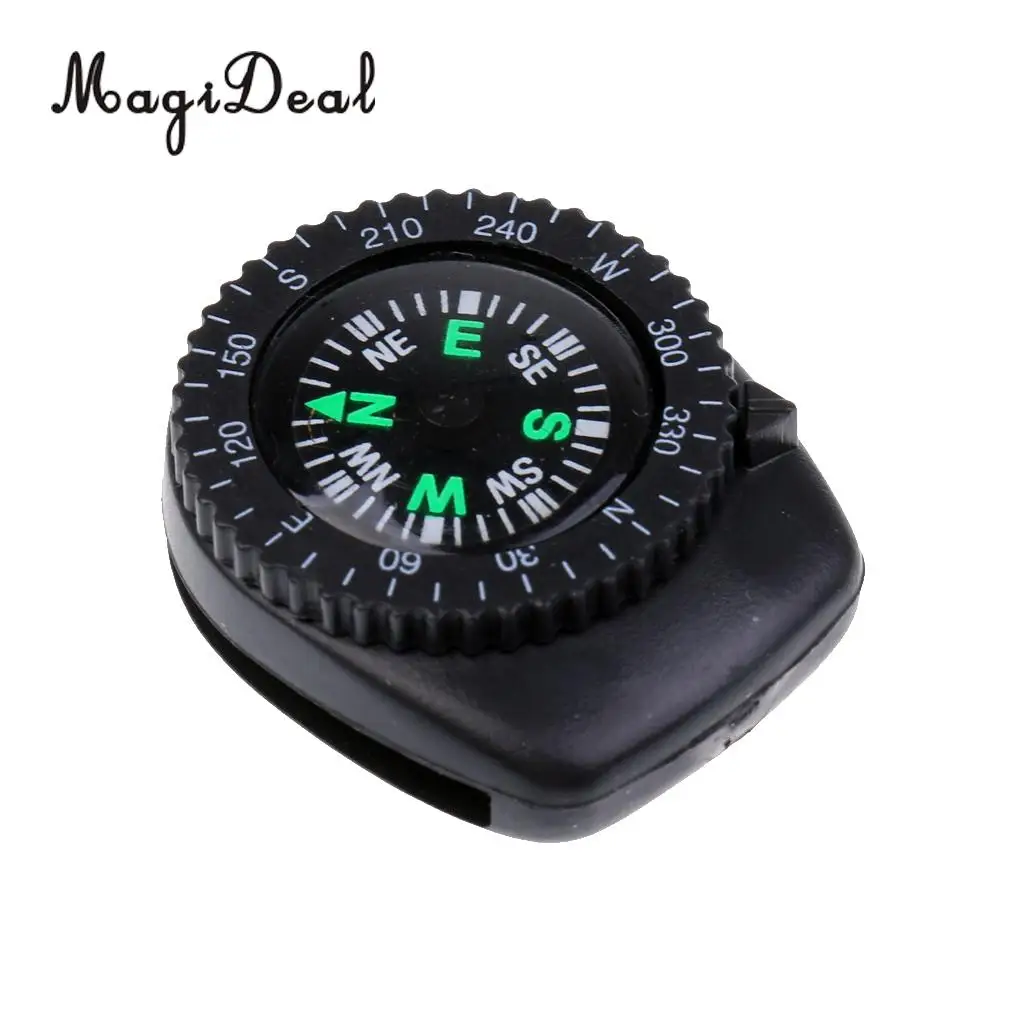 MagiDeal 25mm Mini Professional Precision Watch Band Clip-on Navigation Wrist Compass for Survival Hunting Hiking Camping Sport
