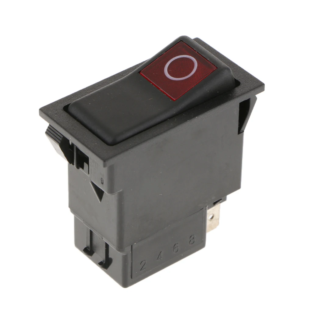 Auto Camion Barca Rotonda Rocker Toggle ON/OFF SPST Swch Con LED Rosso
