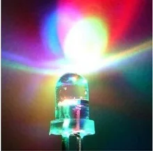 

100 PCS LED 5MM RGB Fast Flash Red Green Blue Rainbow MultiColor Emitting Diodes Round Strobe LEDs Lamp LIGHT Active Components
