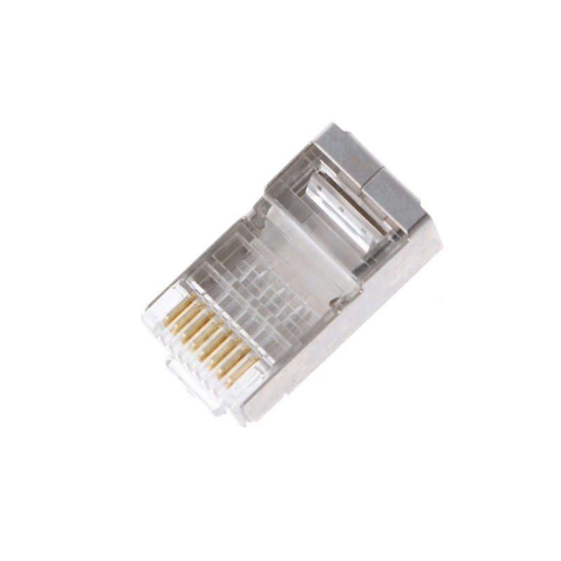 100 шт. Cat6 8-Pin RJ45 8P8C многожильный экранированный обжимной модульный разъем-L059 Новинка; Лидер продаж