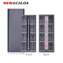 NEWACALOX 48 в 1 Набор прецизионных отверток многофункциональный магнитный Набор инструментов ремонт ноутбука часы телефон с сплав чехол