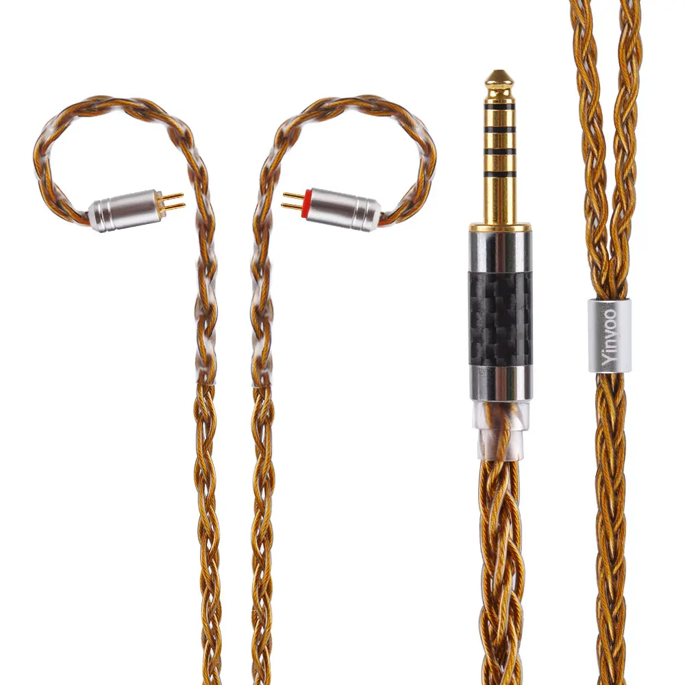 Yinyoo 8 Core Pure Silver Upgraded Cable 2.5/3.5/4