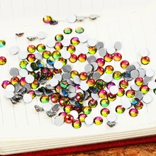 1000 Rainbow pçs/saco ss3-ss10 ss4 Prego Gemas Misturadas enfeites de para unha Unhas Strass arte do prego strass ss16 Mista