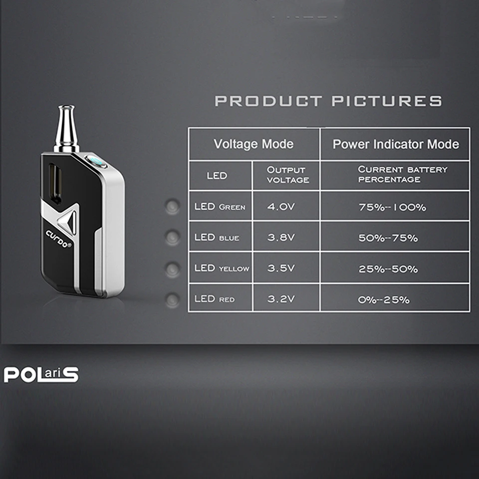 Free Gift!! 2019 new original CURDO Polaris kit electronic cigarette with Ceramic Core Warm up function vaporizador VS avp pod (6)