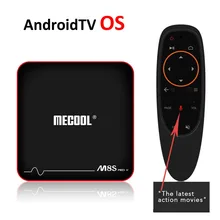 Android 7.1 AndroidTV OS Smart TV Box Amlogic S905W Quad Core 2G DDR3 16GB eMMC 2.4G Google Voice Control IR Remote Mecool