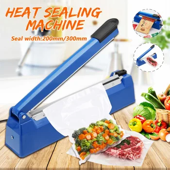 

200mm/300mm Impulse Sealer Heat Sealing Machine Kitchen Food Sealer Vacuum Bag Sealer Plastic Bag Packing Tools 220V 50/60HZ