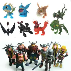 Как приручить дракона 3 8 шт. дракон украшение куклы игрушка набор Stormfly Hookfang Беззубик тренер версии подарки для детей
