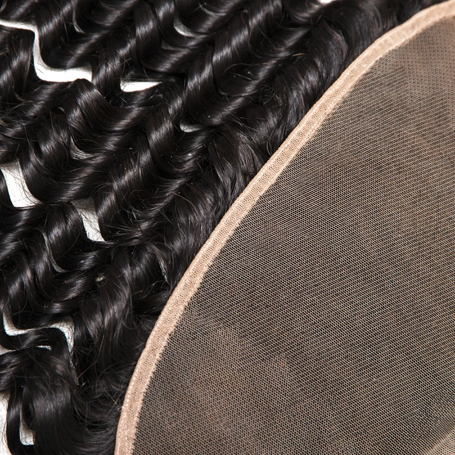 Beyo Hair Pre Plucked Lace Frontal With Baby Hair Ear To Ear Peruvian Deep Wave Closure 13x4 Non-Remy Human Hair Free Shipping