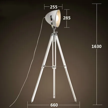 Ретро черная белая Напольная Лампа промышленный Лофт железный Стенд светильник ing светильник для рядом с настольным столом для учебы для чтения спальни светильники - Цвет абажура: White Tall