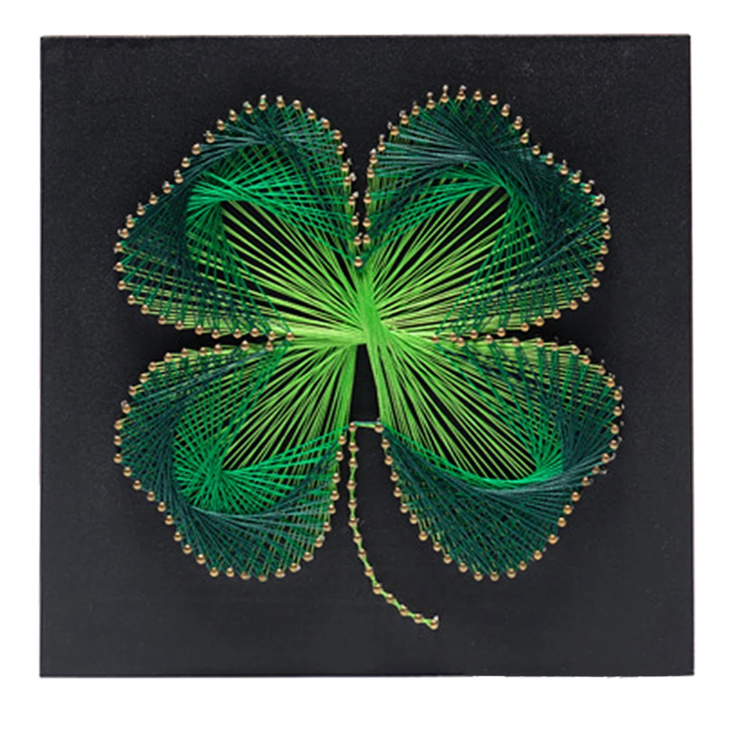 12x12 Inch String Art Lucky Flower Kits Home Decoration DIY Thread Winding Drawing for DIY Kids Beginners Crafts