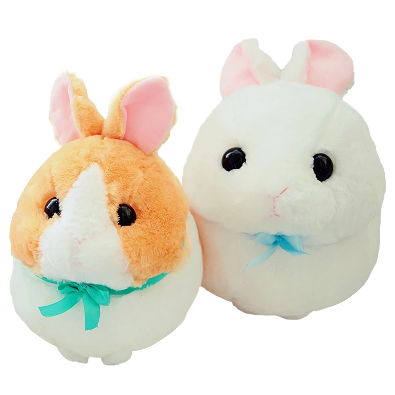 

33cm Kawaii Round Long Ears Rabbit Plush Toy Staffed Soft Animal Doll Cute Ball Kids Baby Doll Children Kawaii Birthday Gift