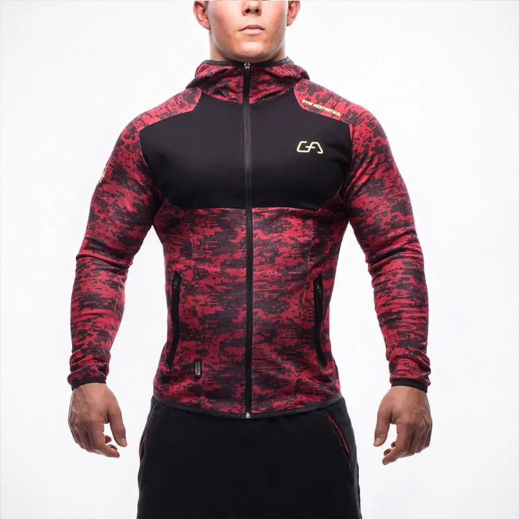 Autumn Running Jacket Men Camouflage Warm Running Jersey Windproof Coat Outdoor Sports Hiking Zipper Run Hooded Jackets Autumn Running Jacket Men Camouflage Warm Running Jersey Windproof Coat Outdoor Sports Hiking Zipper Run Hooded Jackets