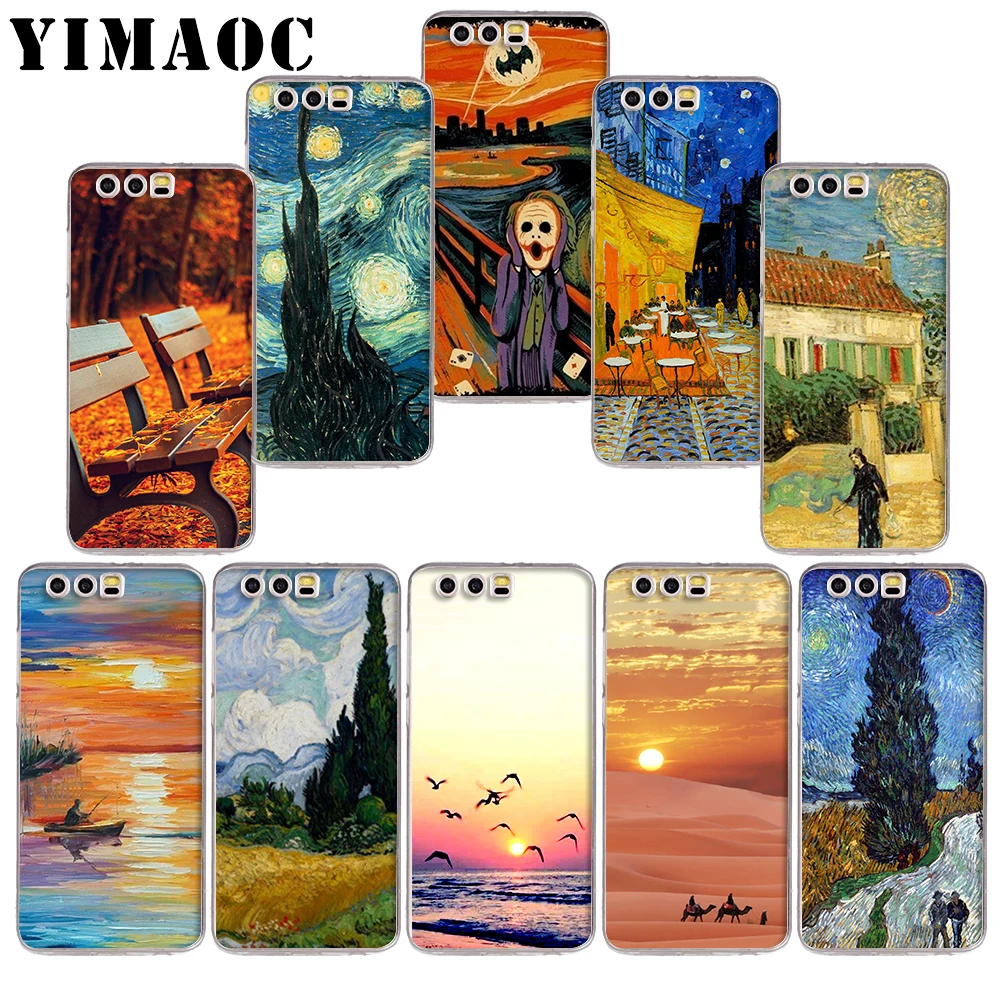 

YIMAOC 284z Van Gogh Colourful Starry Night Soft TPU Case for Huawei Honor 10 9 lite 7A Pro 7C 7X 8X Nove 3 3i