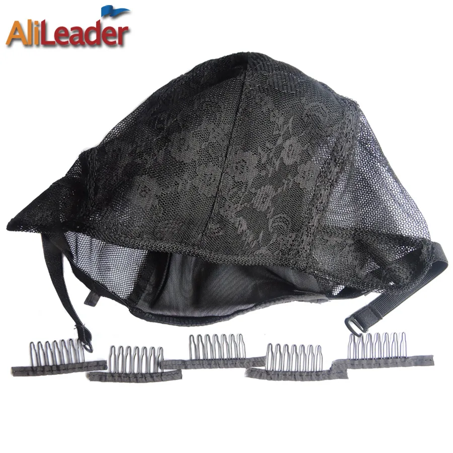 Hot Selling Stretch Mesh Lace Wig Caps With Wig Combs Clips (5+25)Pcs