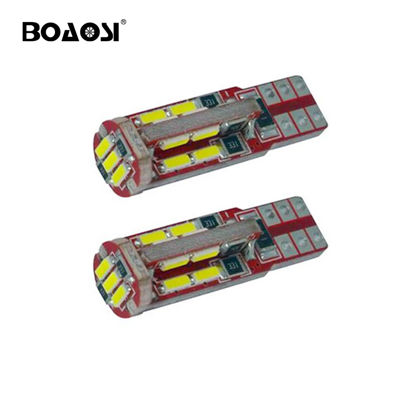 

BOAOSI New Arrival 2pcs 3014 Chip 19SMD T10 Led W5W 168 194 Car LED Wedge Bulb Dome License Plate Auto Reading Parking Lights