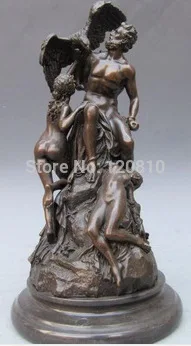 

Free Shipping Greek Mythology Chained Prometheus Nude Bronze Statue z