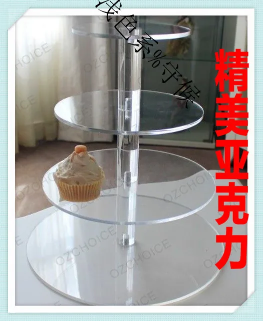 

4 tier acrylic round turn sugar cake luxurious wedding cake wedding champagne tray clear wedding acrylic cake stand decoration