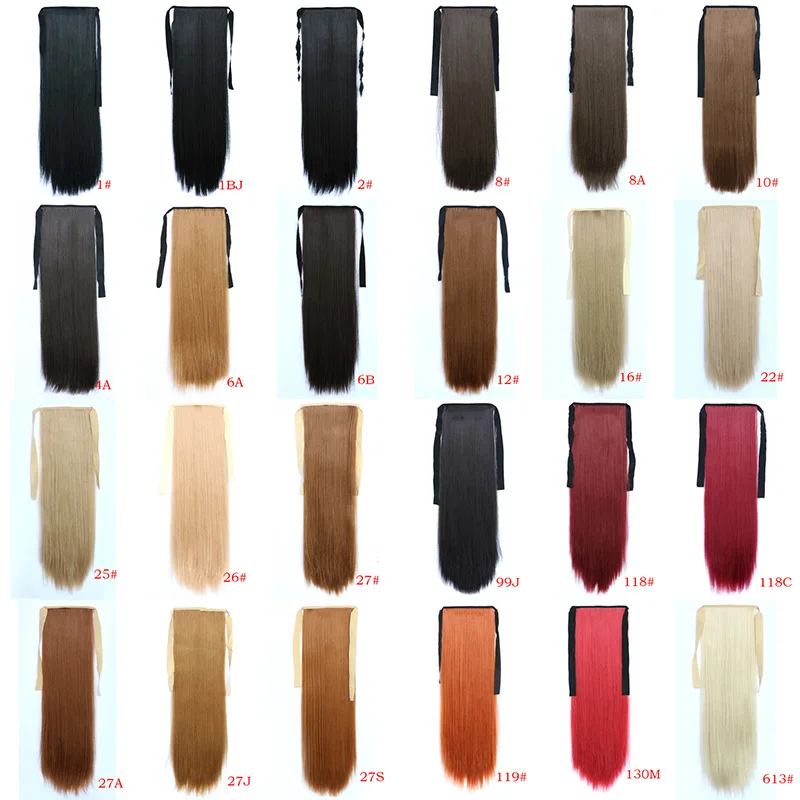 Feibin Tie on Ponytail Hair Extension Tail Hairpiece Long Straight Synthetic Women's Hair B43 Feibin Tie on Ponytail Hair Extension Tail Hairpiece Long Straight Synthetic Women's Hair B43