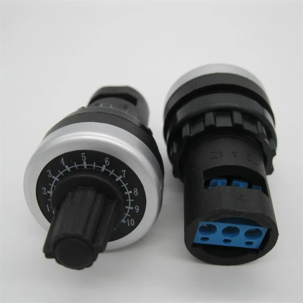 

LA42DWQ-22 22mm 1K 2K 5K 10K Ohm Variable Speed Drive Potentiometer vsd pot Converter Governor Inverter Resistance Switch