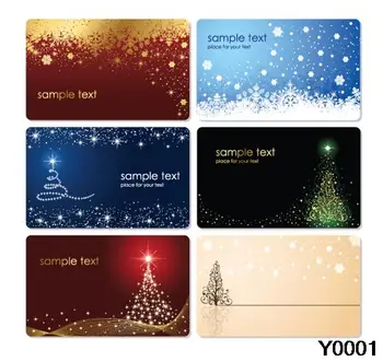

christmas cards with trees star sky both sides printing beautiful cards Y0043