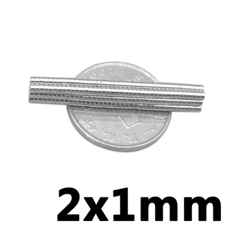 

200pcs 2 * 1mm super strong neodymium magnet N35 round permanent magnet rare earth art process neodymium iron boron magnet