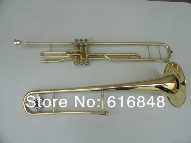 

3 Key Tenor Trombone 85 Alloy Copper Speaker Gold Surface Tenor Trombone B Flat Instrument with Trombone Mouthpiece and Bag