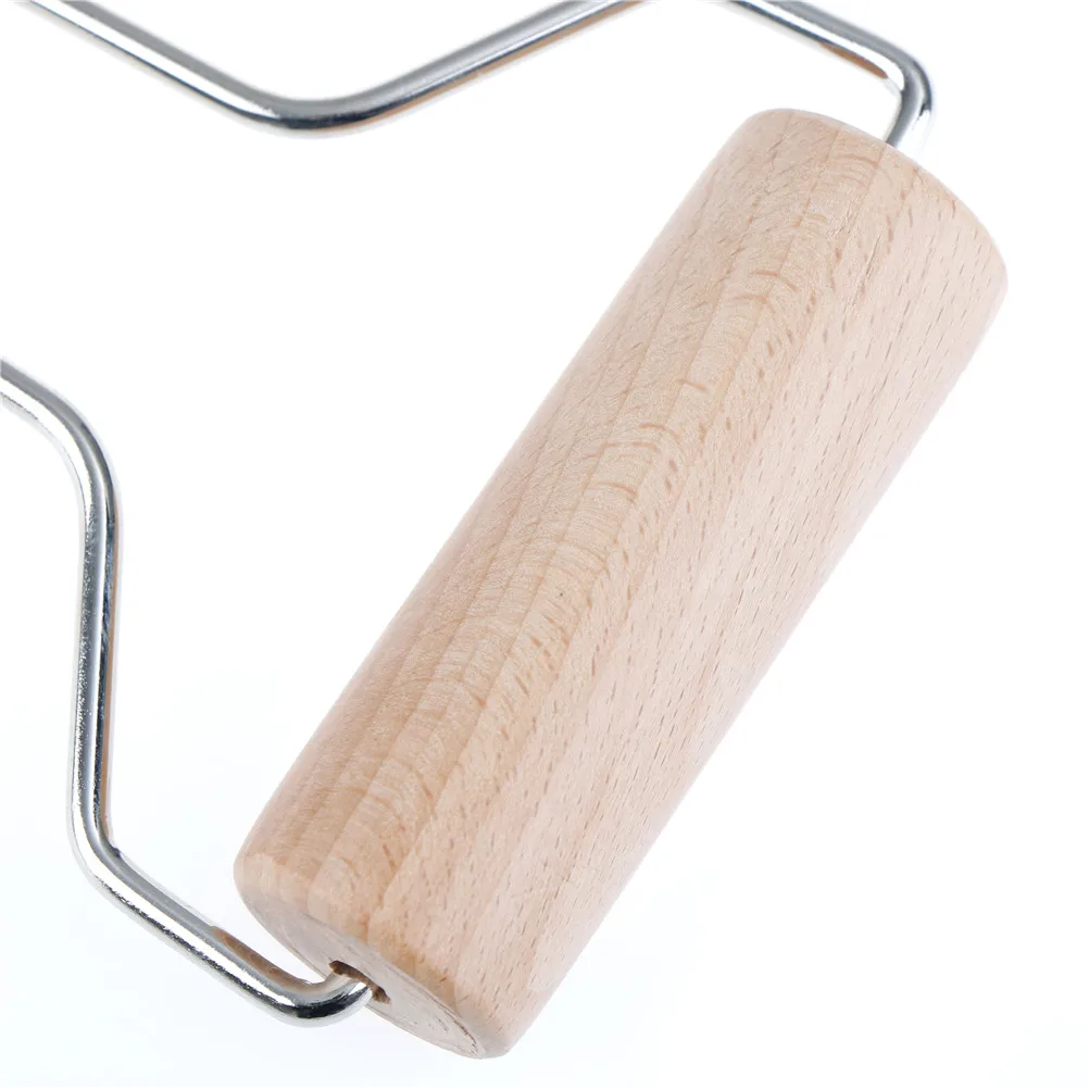 1PCS Stainless Steel Handle Wood Clay Roller Pottery Rolling Pin Modelling Tool Carving Clay Sculpture Ceramics Tools pottery sculpting tools clay sculpting tools pottery tools clay craft tool