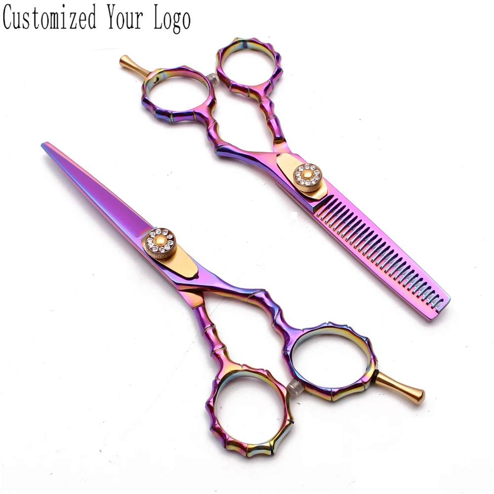 

C9010 5.5'' 16cm 440C JP Colorful Scissors Professional Human Hair Hairdressing Scissors Cutting and Thinning Salon Style Tools