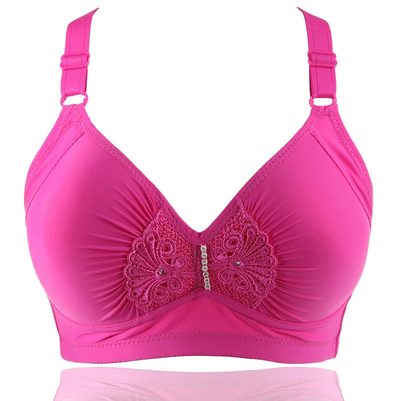 2018 New Big Size Bras For Women Flower Unlined Embroidery Sexy Underwear Lace Bralette B C Cup 36 