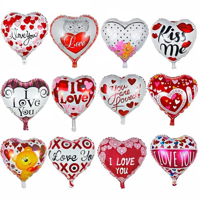 5 Pcs 18/" Mylar Foil Romantic Heart Shaped Colourful Balloons Wedding Decoration