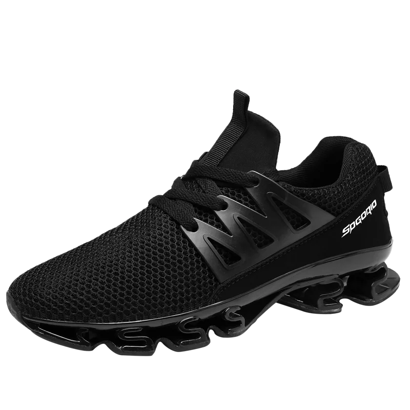 Для мужчин кроссовки полая подошва Для мужчин обувь Дышащие Беговые спортивная обувь blade Для мужчин полая подошва Прогулочные кроссовки - Цвет: Black