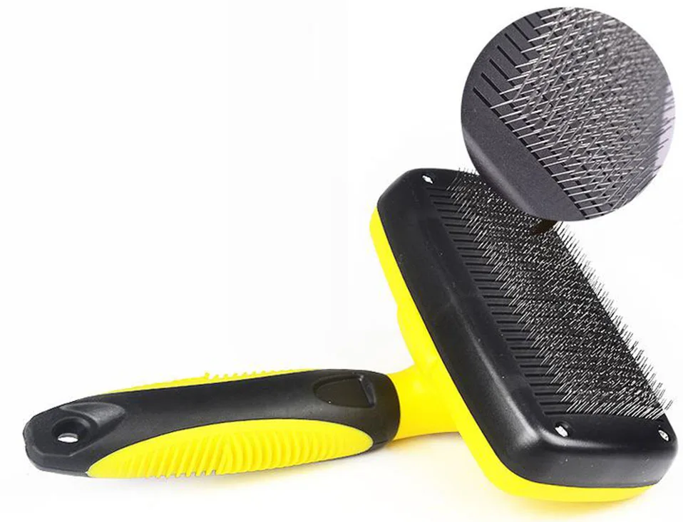 Cat Grooming Brush Products For Cat Dogs Pets Slicker Brush Cat Comb Brush for furmins Hair Removal Comb for Cats Grooming Tool (2)