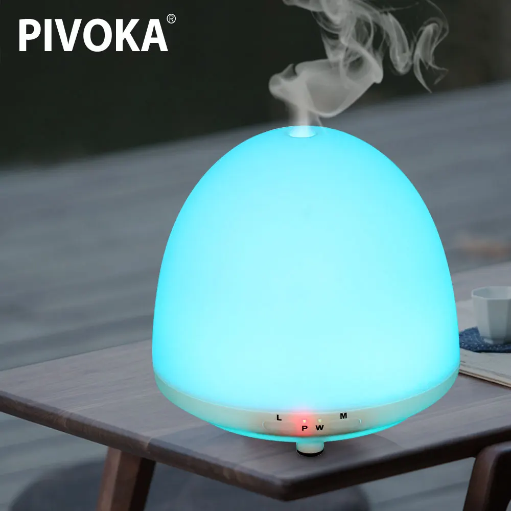 

PIVOKA Ultrasonic Electric Air Humidifier Essential Oil Aroma Diffuser Dual Color Lamp Portable Car Aroma Humidifier