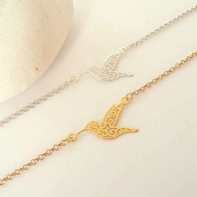 Yiustar Fashion Jewelry Hummingbird Couple Bracelet Peace Bird Bracelet