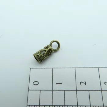 

100Pcs for 3mm round leather ends clasp, antique brass jewelry supplies jewelry finding D-6-9