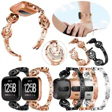 HIPERDEAL модный полумесяц Тип кристалл металлический ремешок для часов Ремешок Для Fitbit Versa 18May25 Прямая поставка F