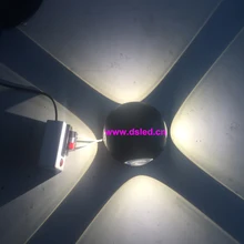 По dhl.4 стороны светодиодный пятно света, свет стены, светодиодный настенный светильник, светодиодный spotlight. ip44, ds-08-16-4w, 110 В/220vac, Алюминий