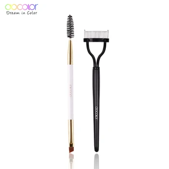 

Docolor 2PCS Eye Makeup Brush Tools Eyebrow Brush Eyelash Comb Beauty Essential Makeup Tools