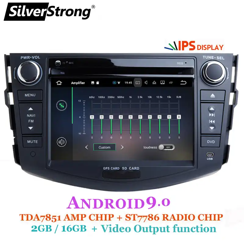 SilverStrong Android 9 0 ips dvd плеер для Toyota RAV4 Rav 4 2007 2008 2009 2010 2011 2 din 1024*600 gps навигации Wi