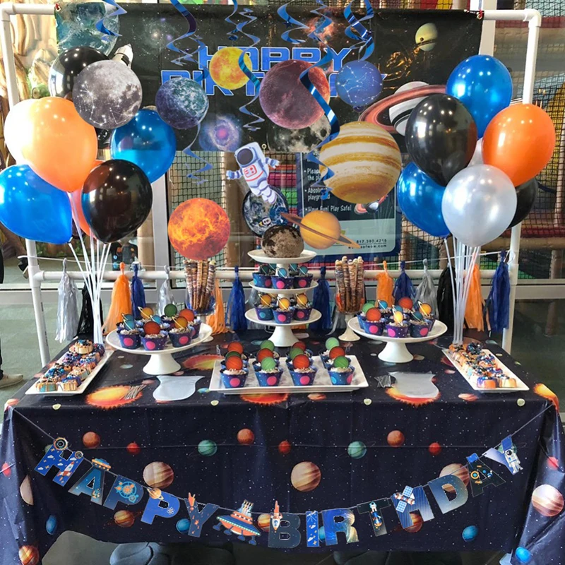 WEIGAO космические вечерние космонавты и ракеты корабль тема фольгированные шары Галактика/Солнечная система вечерние праздничные принадлежности для мальчиков на день рождения