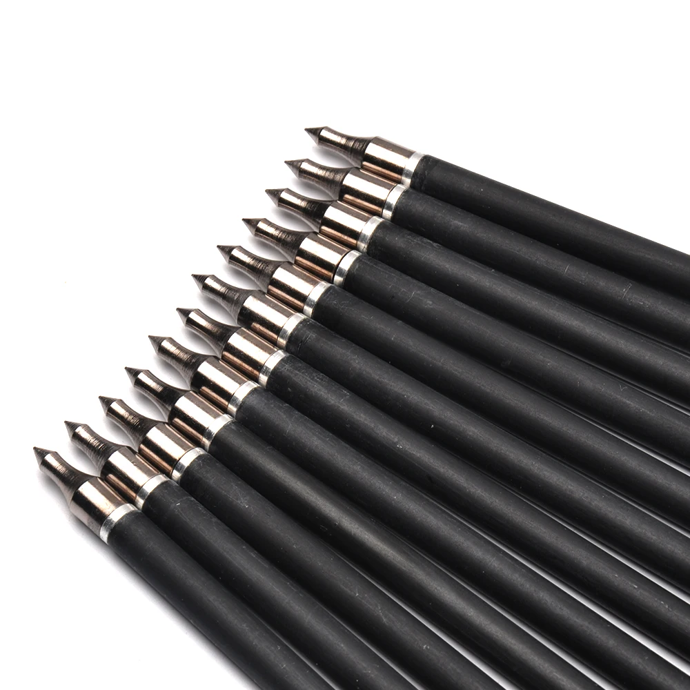 Billige 6 12 24 stücke 28 30 32 zoll Wirbelsäule 350 500 Carbon Pfeil mit Schwarz und Weiß farbe für Recurve Verbindung Bögen Bogenschießen Jagd