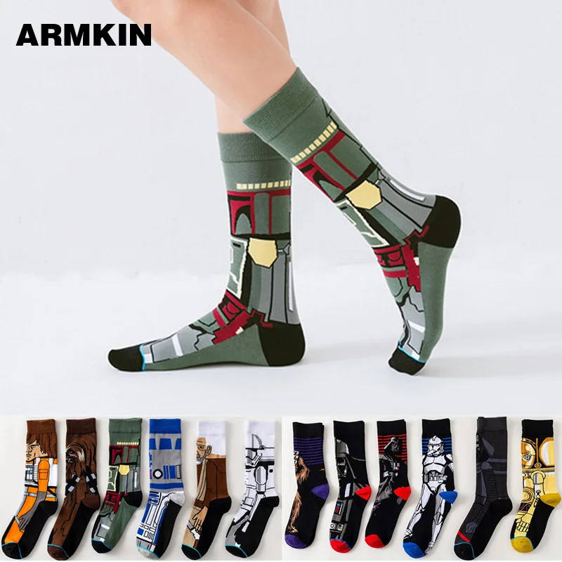 Armkin, Звездные войны, фильм, мужские носки, Мастер Йода, косплей, носки, Wookiee Jedi Knight, новинка, хлопковые мужские и женские носки, смешные носки Харадзюку