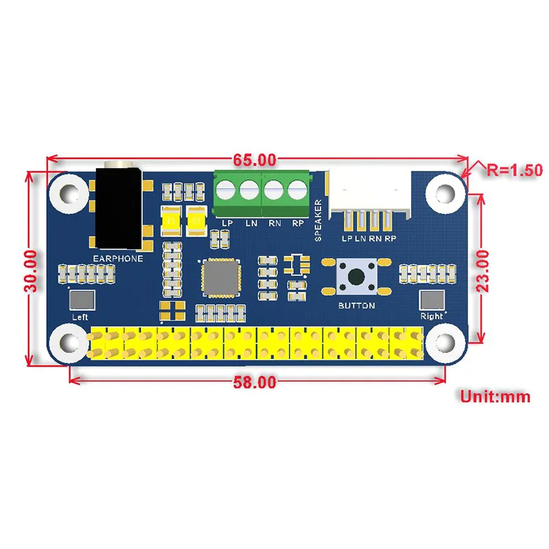 raspberry-pi-WM8960-Audio-HAT-size