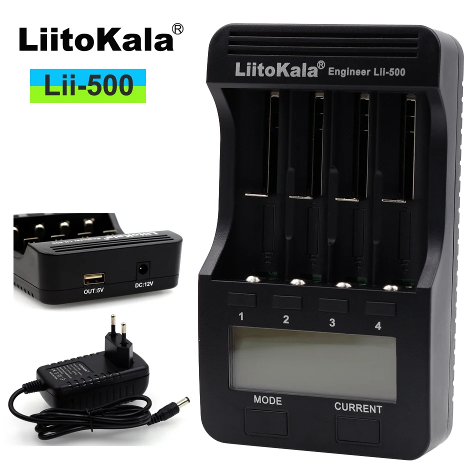 LiitoKala lii500 lii-500 ЖК-дисплей 18650 карикатура на 18650 17500 26650 1634014500 AA AAA Ni-MH Ricaricabili