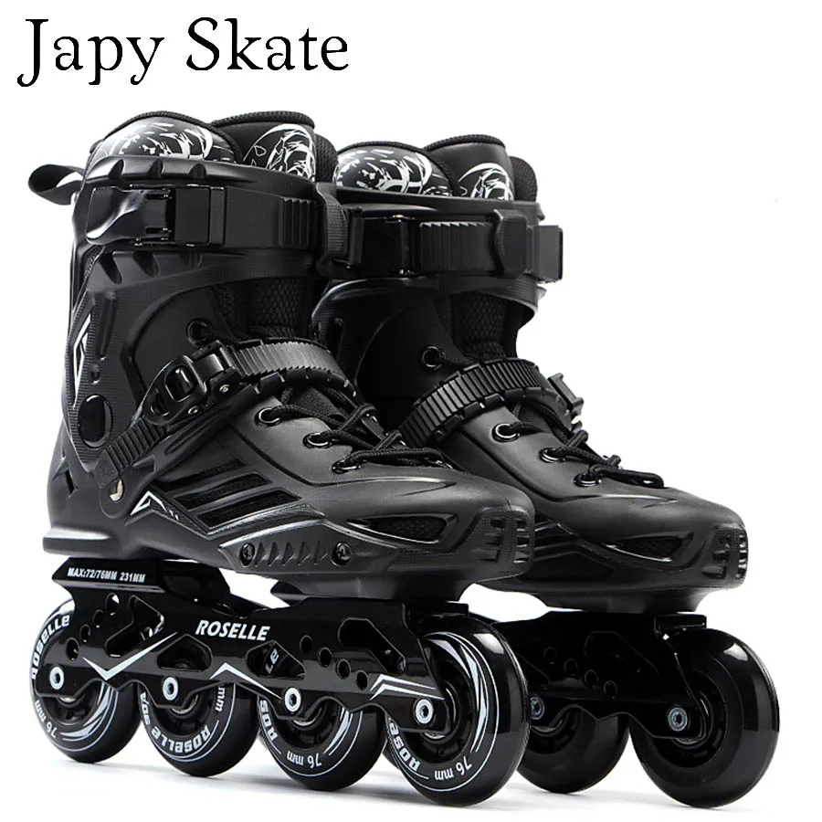 Baratos Japy Skate S6 Patines en línea profesional de Slalom Adulto de patinaje zapatos de patinaje libre como SEBA Patines Adulto