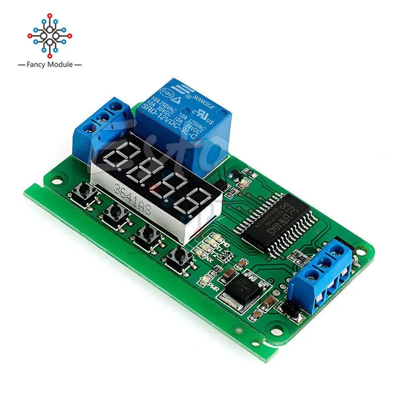 

DC 12V Multifunction Self-lock Relay PLC Cycle Timer Module Delay Relay Time Switch