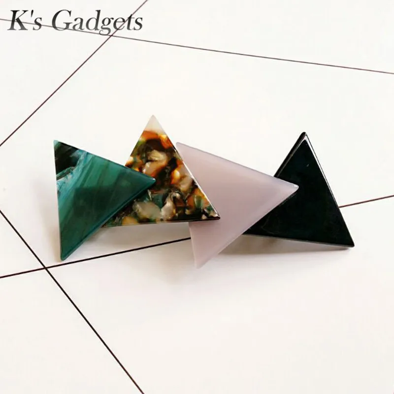 

K'S Gadgets Acrylic Fancy Leopard Hair Barrettes Triangular geometry Cellulose Acetate Charming French Barrette