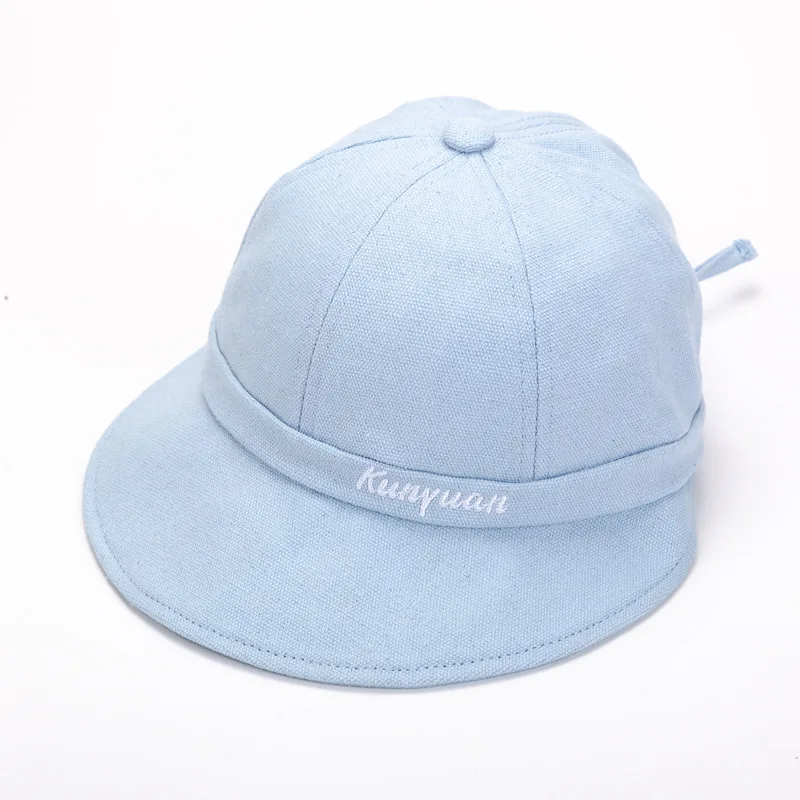 Solid Baby Baseball Hat Cap Toddler Kids Boys Girls Fashion Duck Cap 2019 Autumn New with Cotton Sweat Belt String Adjustable Size Hat (3)