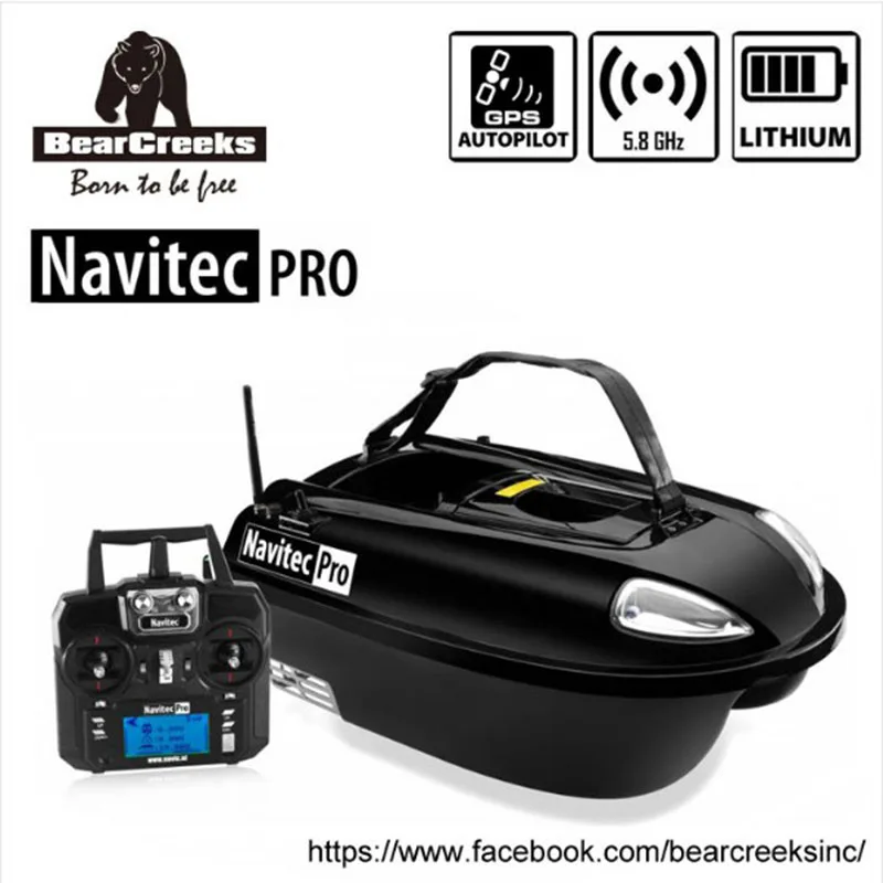 

BearCreeks Navitec Pro V2 Carp Fishing Bait Boat Futterboot with GPS Autopilot 500M Wireless RC Remote Control 2000G Lure Load