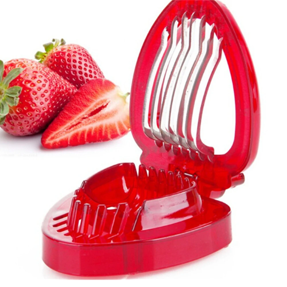 Mini Strawberry Slicer Cutter Stainless Steel Blade Kitchen Tool for Garnishes